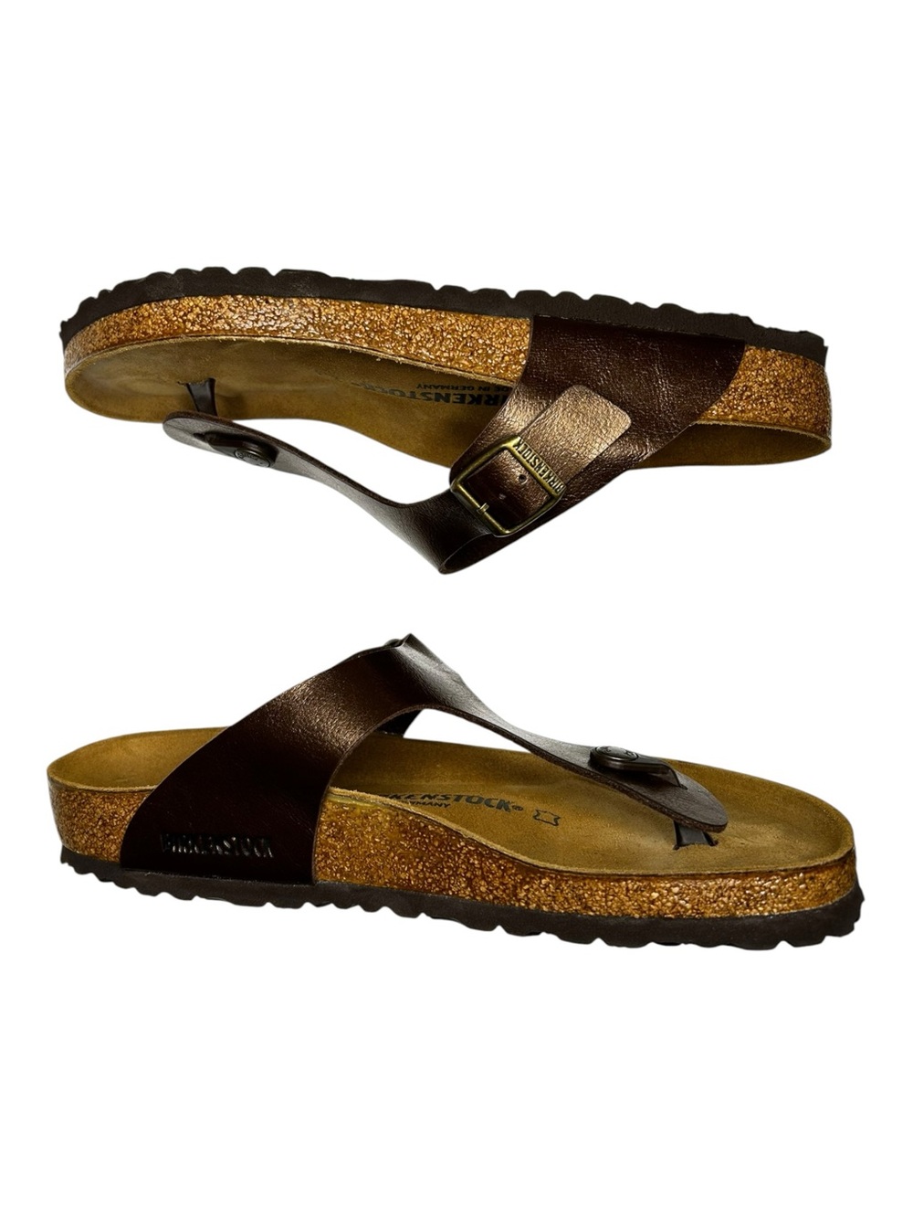 Birkenstock Gizeh Graceful Toffee Metallic Sandals EU 41 Regular Wide - Picture 6 of 12